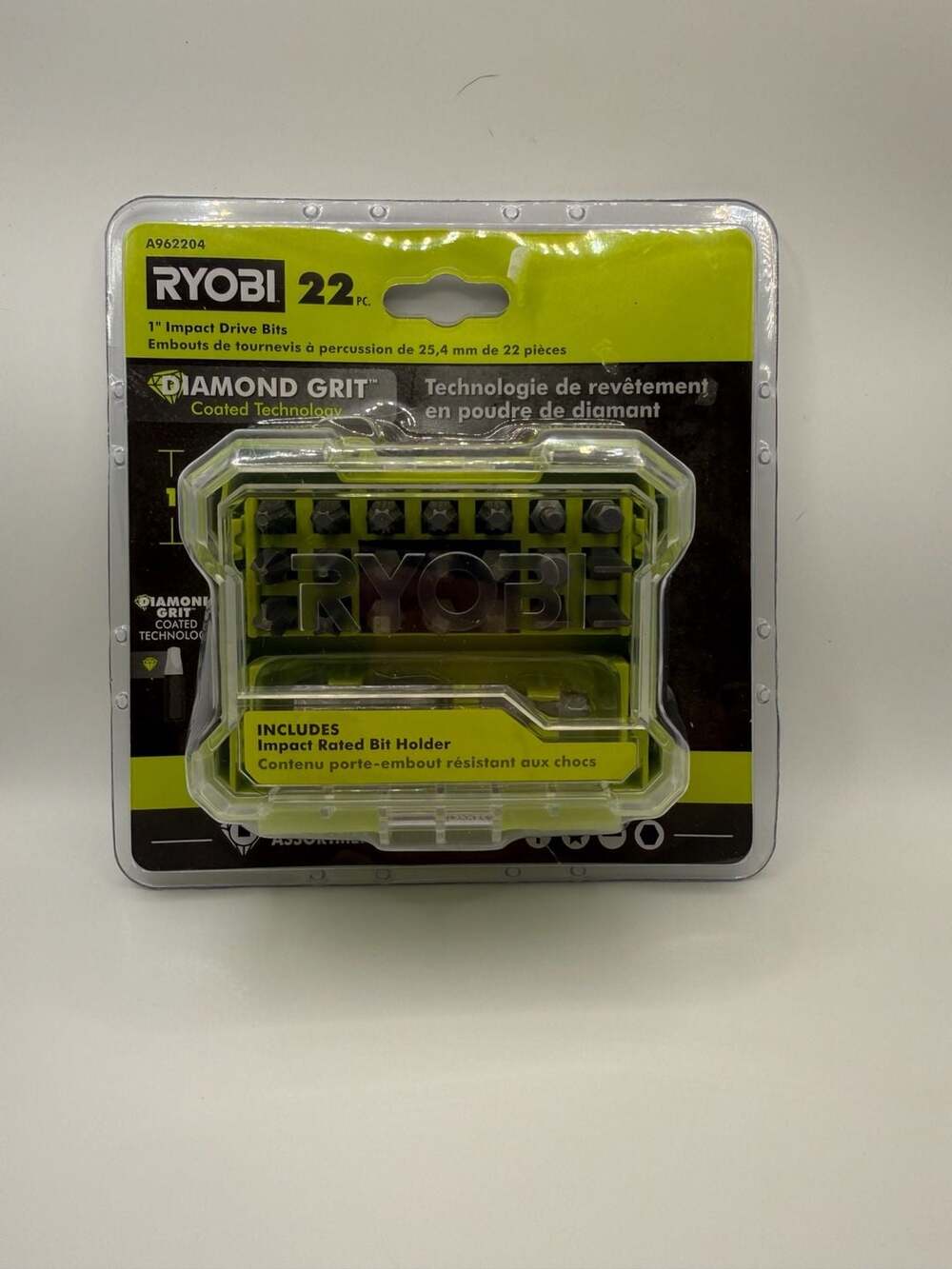 Ryobi 22-Piece 1" Diamond Grit Impact Drive Bit Set